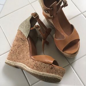 Jimmy Choo leather wedge